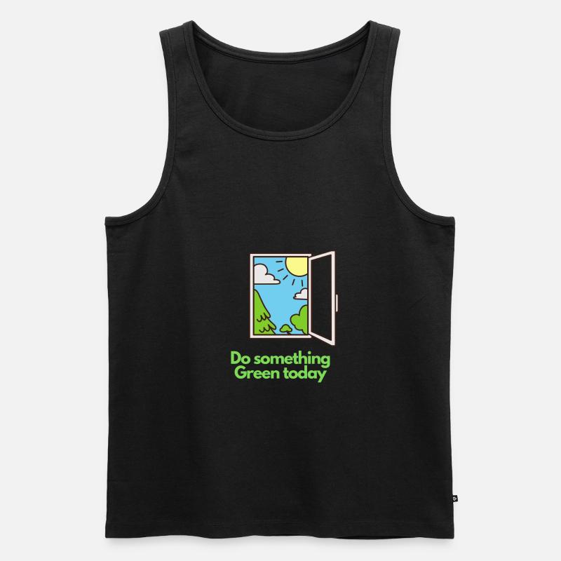 Do something Green today! - Männer Premium Bio Tank Top - Schwarz