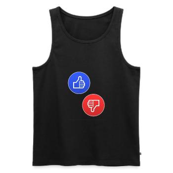 Thumbs up thumbs down Yes no Yes No Gift - Men's Premium Organic Tank Top - black - Front - AI Model Male 178 light (178cm)