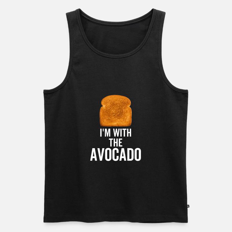 Ich bin mit der Avocado - Männer Premium Bio Tank Top - Schwarz
