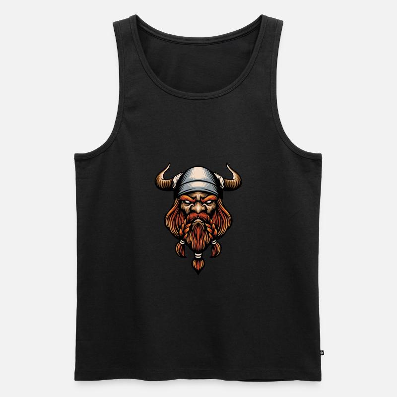 Viking Warrior - Männer Premium Bio Tank Top - Schwarz