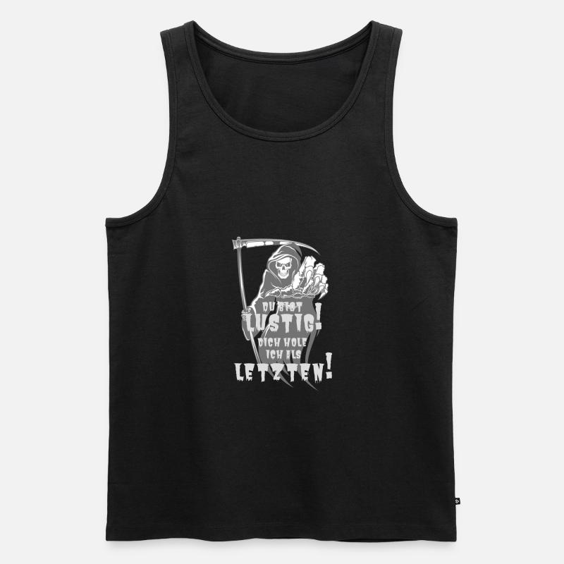 DU BIST LUSTIG - Männer Premium Bio Tank Top - Schwarz
