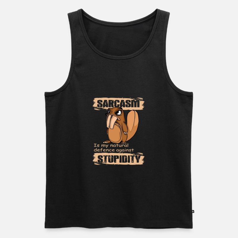Sarkasmus - Männer Premium Bio Tank Top - Schwarz