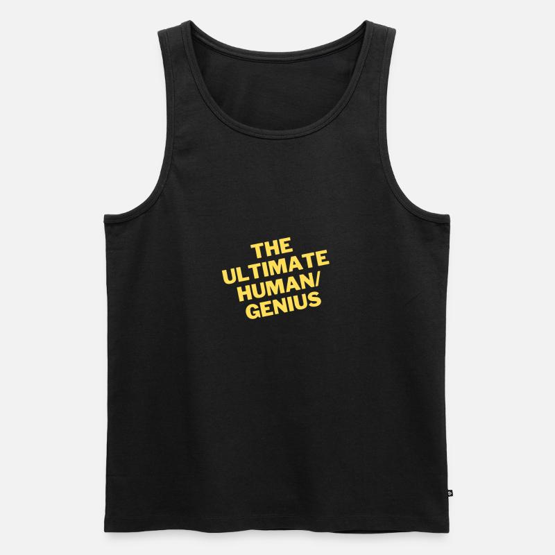 Ultimate Human / Genius - Männer Premium Bio Tank Top - Schwarz