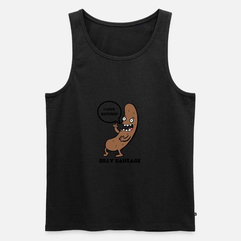 DUMME WURST - Männer Premium Bio Tank Top - Schwarz