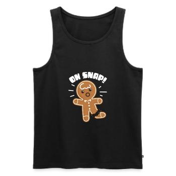 oh snap Design for a cartoon jokes fans - Männer Premium Bio Tank Top - Schwarz - Vorne - AI Model Male 178 light (178cm)