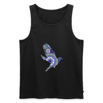 Taube ornament - Männer Premium Bio Tank Top - Schwarz - Vorne - Michal (187cm)