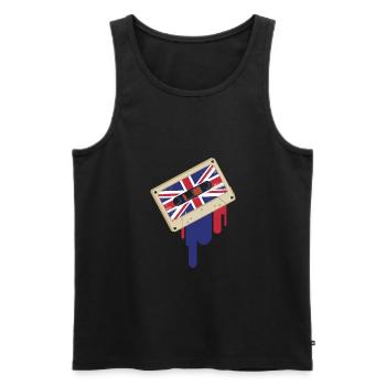 british cassette - Men's Premium Organic Tank Top - black - Front - Michal (187cm)