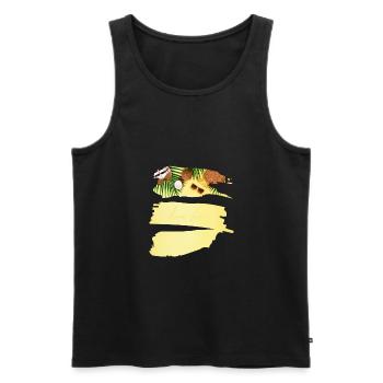 Sommer, Summer - have fun - Männer Premium Bio Tank Top - Schwarz - Vorne - Michal (187cm)