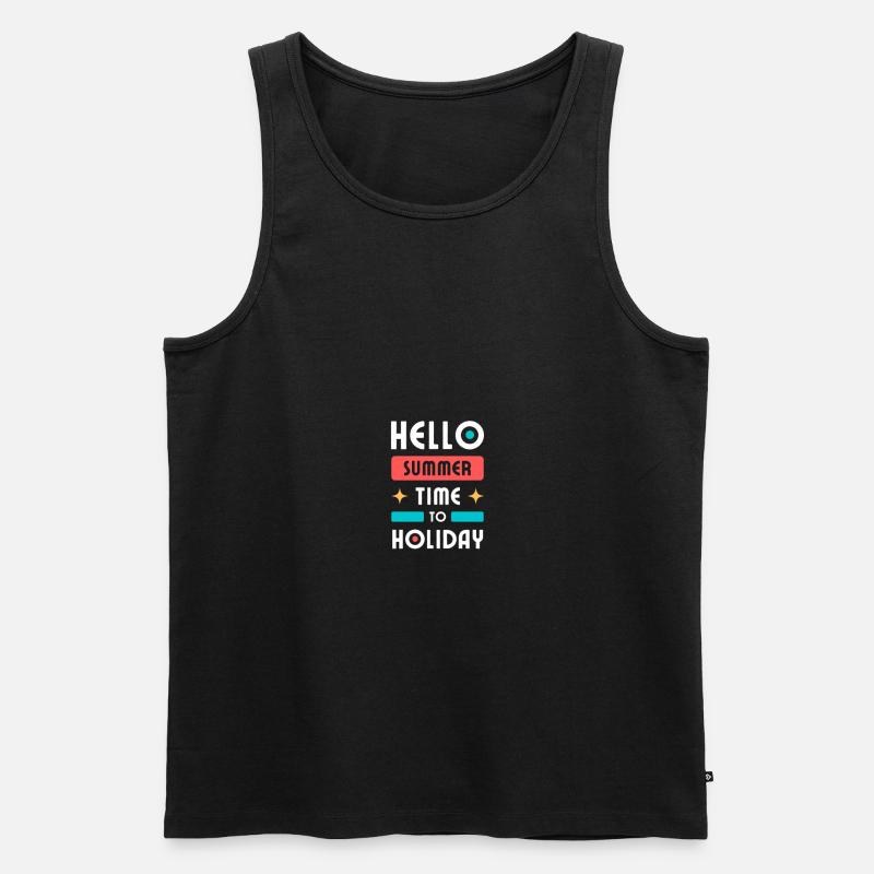abindenurlaub - Männer Premium Bio Tank Top - Schwarz