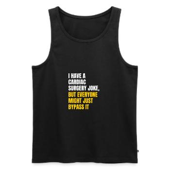 Cardiac surgery 2 joke - Men's Premium Organic Tank Top - black - Front - Michal (187cm)