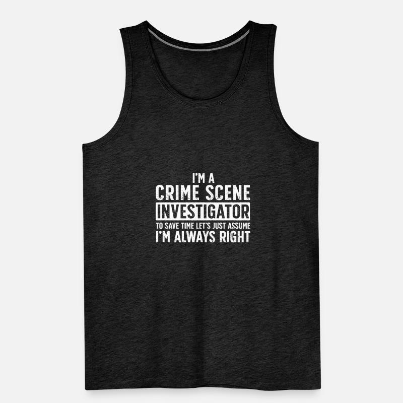 Securing traces - Kripo Polizei Kriminaltechnik Men's Premium Organic Tank Top