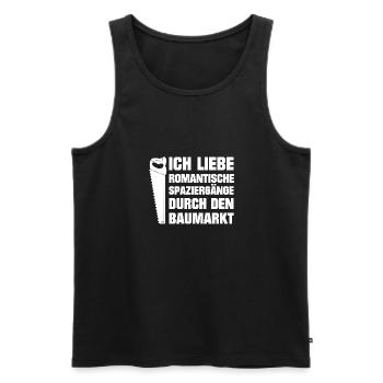 Ich Liebe Romantische Spaziergänge im Baumarkt - Männer Premium Bio Tank Top - Schwarz - Vorne - Michal (187cm)