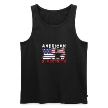 Lustiger Schmied Spruch & Schmieden - Männer Premium Bio Tank Top - Schwarz - Vorne - Michal (187cm)