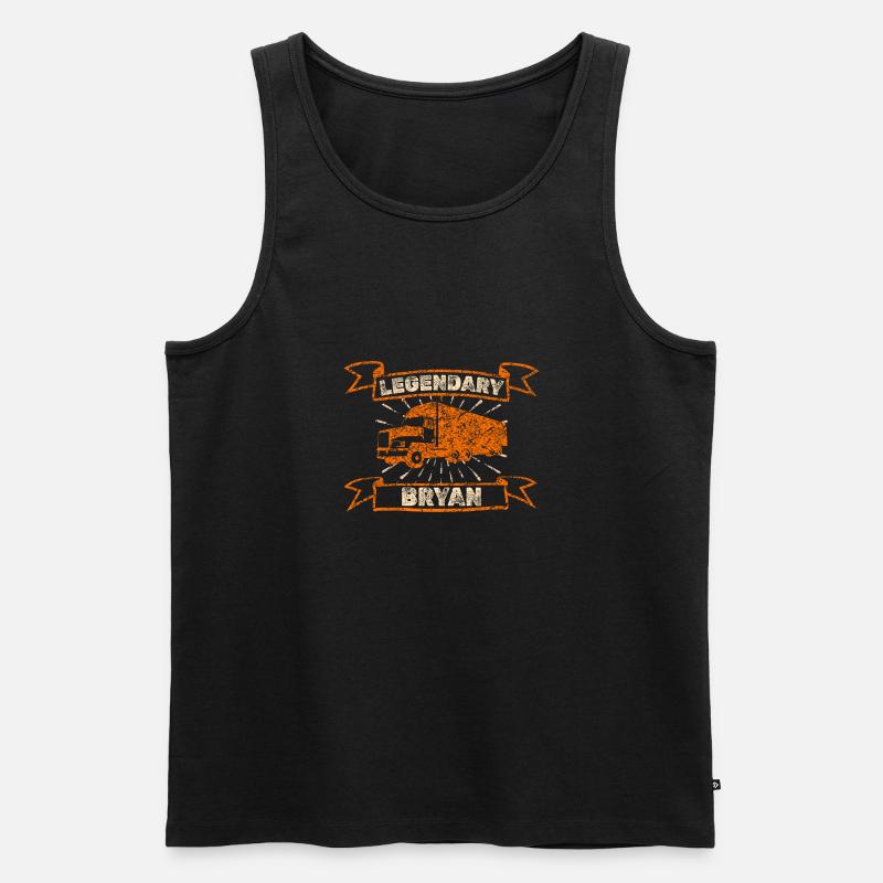 LKW Bryan - Männer Premium Bio Tank Top - Schwarz