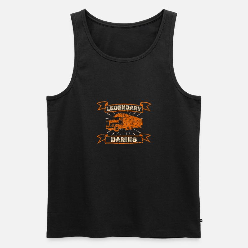 LKW Darius - Männer Premium Bio Tank Top - Schwarz