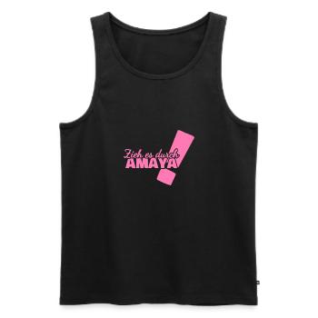 Durchhalten Amaya - Männer Premium Bio Tank Top - Schwarz - Vorne - Michal (187cm)