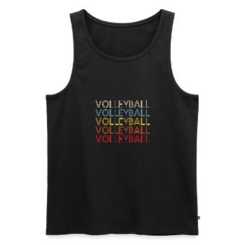 Vintage Volleyball Sports Retro Spiker - Débardeur bio Premium Homme - noir - Devant - Michal (187cm)