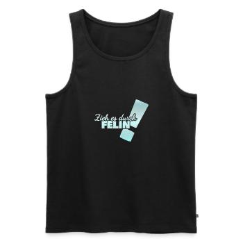 Geschenk für Felin - Männer Premium Bio Tank Top - Schwarz - Vorne - Michal (187cm)