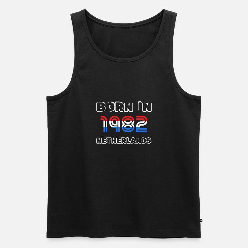 1982 - Männer Premium Bio Tank Top - Schwarz