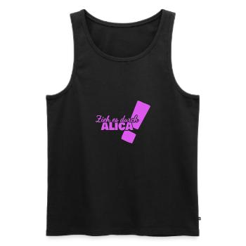 Vorname Alica - Männer Premium Bio Tank Top - Schwarz - Vorne - Michal (187cm)