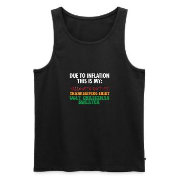 Due To Inflation This Is My Halloween - Männer Premium Bio Tank Top - Schwarz - Vorne - Michal (187cm)