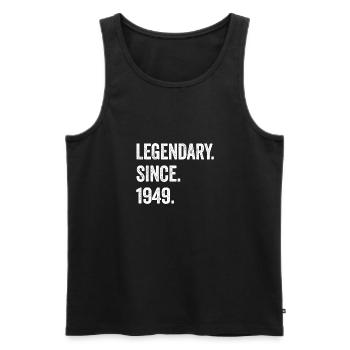 75 Years Old Legendary Since 1949 75th Birthday - Men's Premium Organic Tank Top - black - Front - Michal (187cm)
