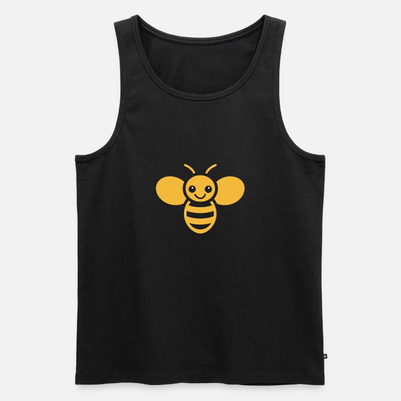 Biene - Männer Premium Bio Tank Top - Schwarz
