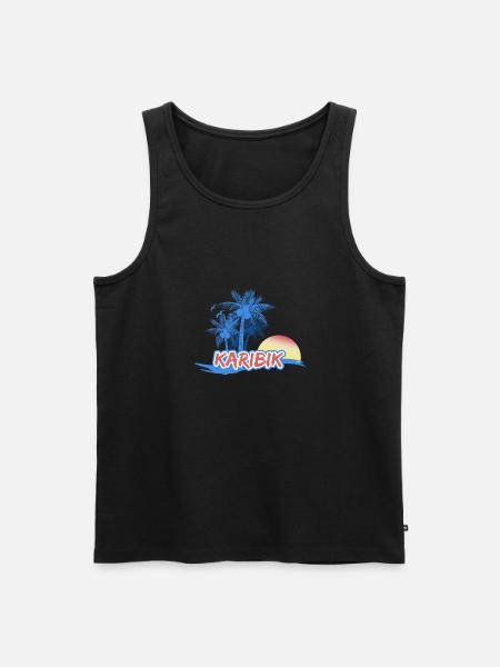 Karibik - Männer Premium Bio Tank Top - Schwarz