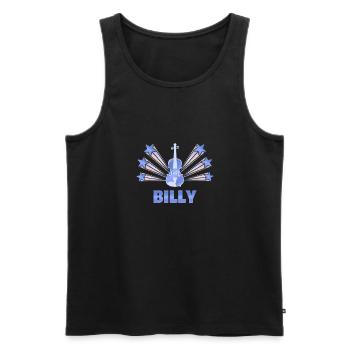 Billy as a musical instrument - Men's Premium Organic Tank Top - black - Front - AI Model Male 178 light (178cm)