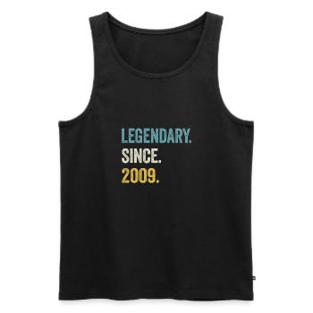 16 Years Old Legendary Since 2009 16th Birthday - Men's Premium Organic Tank Top - black - Front - Michal (187cm)