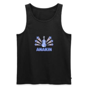 Cadeau pour Anakin - Débardeur bio Premium Homme - noir - Devant - AI Model Male 178 light (178cm)