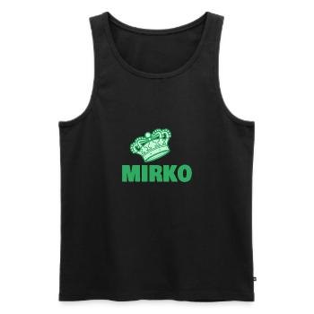 Mirko as a first name - Men's Premium Organic Tank Top - black - Front - AI Model Male 178 light (178cm)