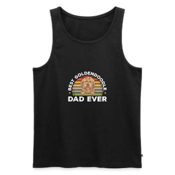 Goldendoodle Doodle Dog - Men's Premium Organic Tank Top - black - Front - AI Model Male 178 light (178cm)