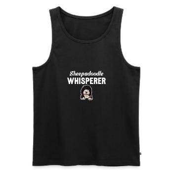 Sheepadoodle Doodle Dog - Men's Premium Organic Tank Top - black - Front - Michal (187cm)
