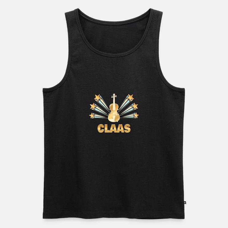 Geige Claas - Männer Premium Bio Tank Top - Schwarz