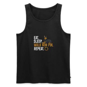 Miniature Pinscher Rehpinscher Min Pin Dog - Men's Premium Organic Tank Top - black - Front - AI Model Male 178 light (178cm)