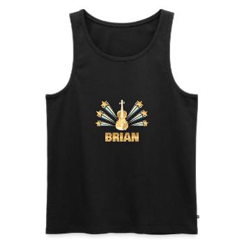Musikinstrument Brian - Männer Premium Bio Tank Top - Schwarz - Vorne - AI Model Male 178 light (178cm)