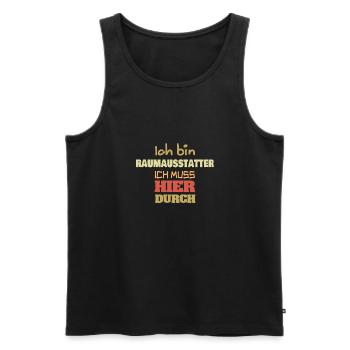 Beruf Raumausstatter - Männer Premium Bio Tank Top - Schwarz - Vorne - Michal (187cm)