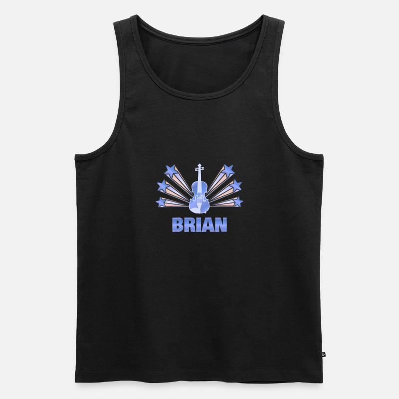 Brian als Musikinstrument - Männer Premium Bio Tank Top - Schwarz