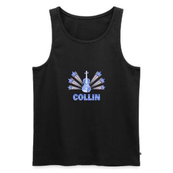Geschenk für Collin - Männer Premium Bio Tank Top - Schwarz - Vorne - AI Model Male 178 light (178cm)
