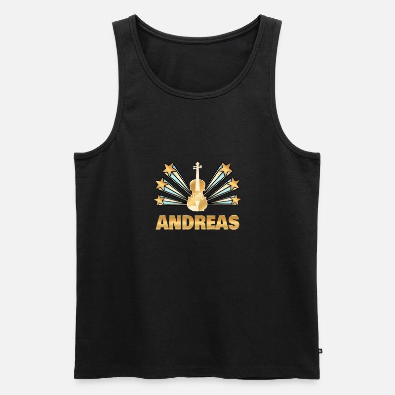 Musikinstrument Andreas - Männer Premium Bio Tank Top - Schwarz