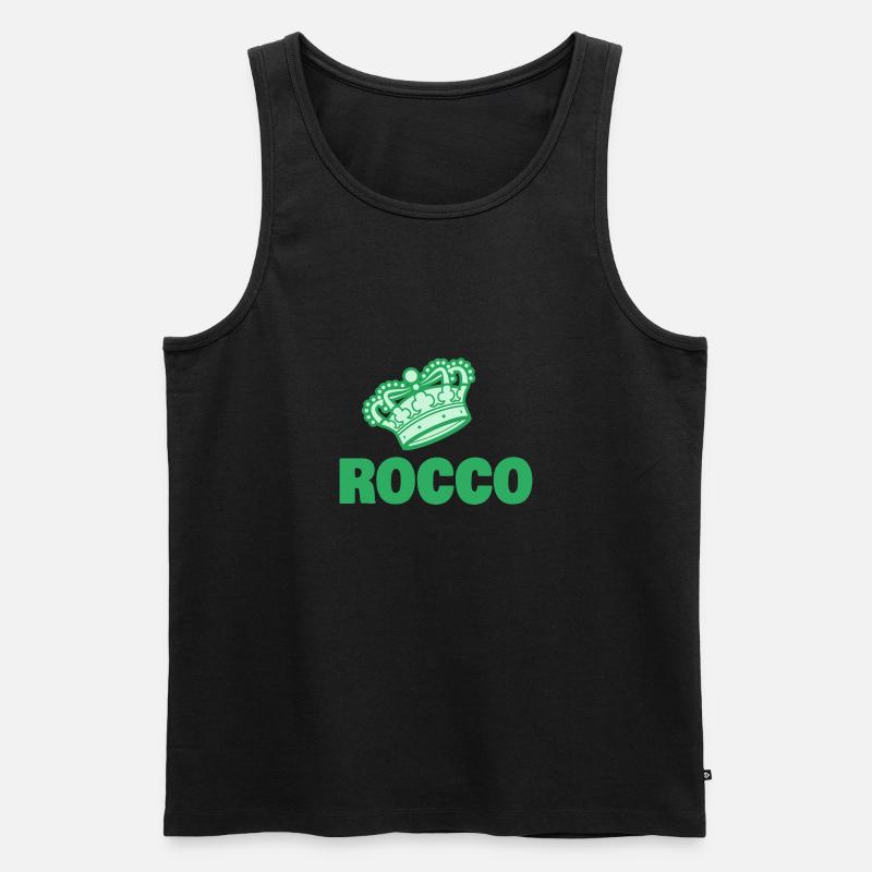 Rocco als Vorname - Männer Premium Bio Tank Top - Schwarz