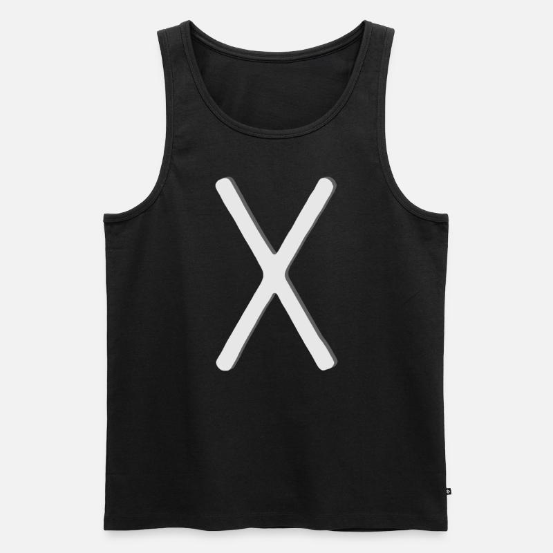 Futhark Runic Alphabet Gebo - Men's Premium Organic Tank Top - black