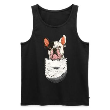 Dog Gift Chest Bag French Bulldog - Men's Premium Organic Tank Top - black - Front - Michal (187cm)