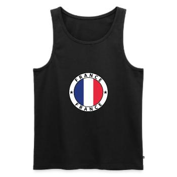 France - Débardeur bio Premium Homme - noir - Devant - Michal (187cm)