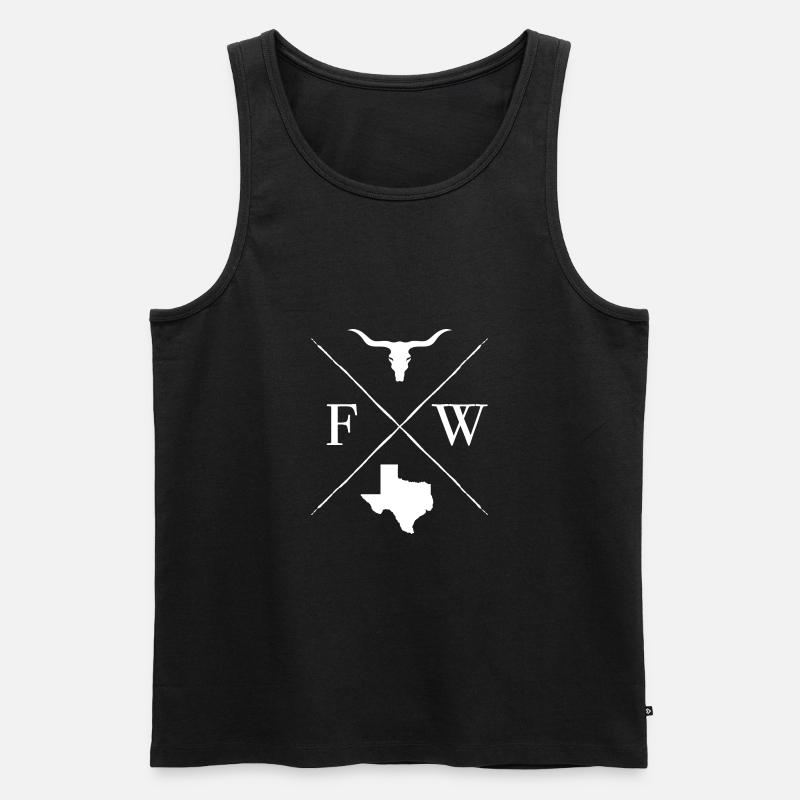 Fort Worth - Männer Premium Bio Tank Top - Schwarz
