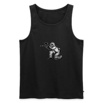 Paintball - Männer Premium Bio Tank Top - Schwarz - Vorne - Michal (187cm)