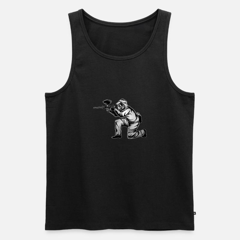Paintball - Männer Premium Bio Tank Top - Schwarz