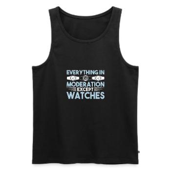 Watch Collector Watch Watchmaker - Men's Premium Organic Tank Top - black - Front - AI Model Male 178 light (178cm)