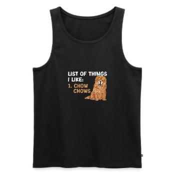 Chow Chow Hund - Männer Premium Bio Tank Top - Schwarz - Vorne - AI Model Male 178 light (178cm)